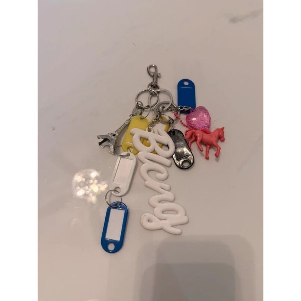 Bag Charm Pink Horse Eiffel Tower Bag Charm